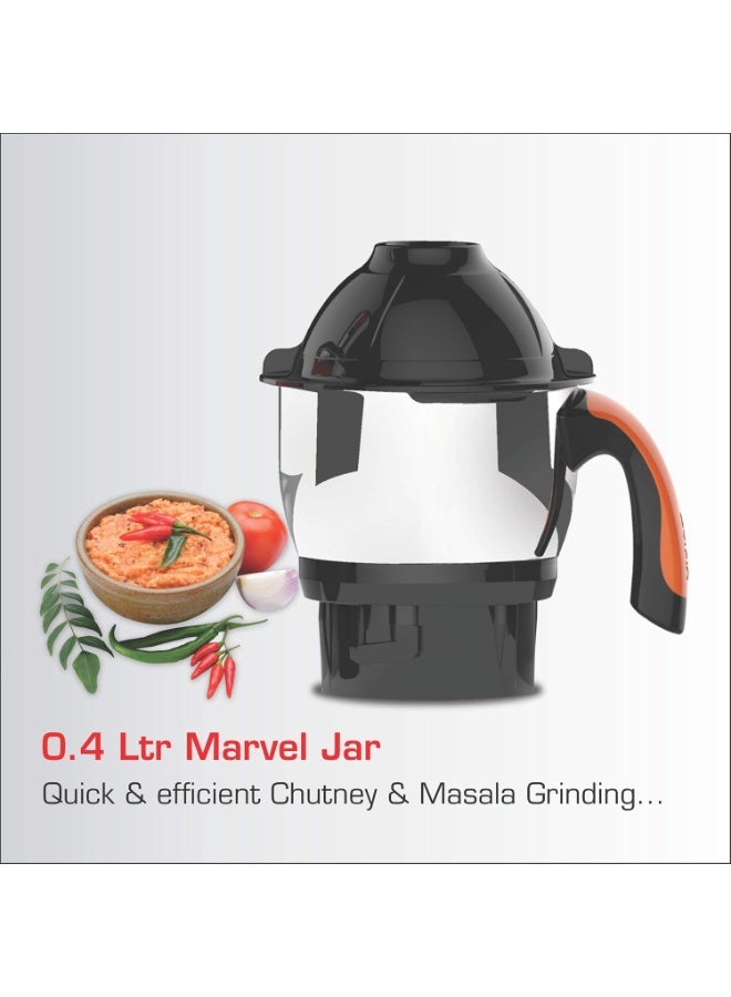 Vidiem Mixer Grinder 576 A Vector SJ (Black) | 750 watt mixer grinder 3 Leakproof Jars with self-lock for wet & dry spices, chutneys & curries | 5 Years Warranty - Image 5